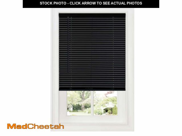 Lot 74-14586023 - Achim 1" Cordless Vinyl Horizontal Window Blinds, Black, 23" x 64" - UNUSED