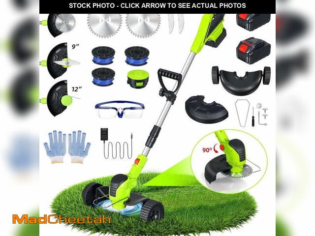 Lot 74-14310142 - Paddsun Weed Eaters, Electric Cordless Weed Wacker 24V String Trimmer with 8 inch Blades Electric We...