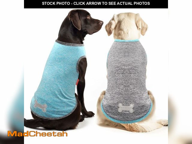 Lot 74-14269255 - KYEESE 2 Pack Dog Shirts for Large Dogs Quick Dry Breathable Stretchy Sun Protection Dog T-Shirts wi...