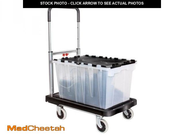 Lot 74-12401793 - Aluminum 4-Wheel Folding Platform Transport Cart with 300 Lbs. Capacity - UNUSED