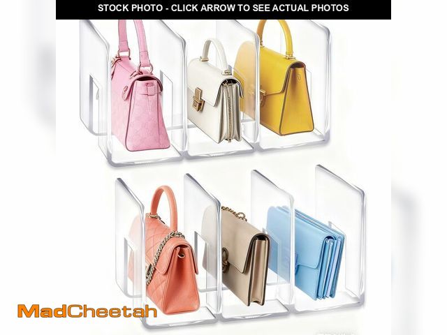 Lot 74-13571662 - LUGUNU Acrylic Clear Purse Divider Organizer Clear Desk File Sorter Divider Mesh Folder Closet Shelf...