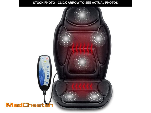 Lot 74-13776994 - Snailax Massage Seat Cushion - Back Massager with Heat, 6 Vibration Massage Nodes &amp; 2 Heat Level...