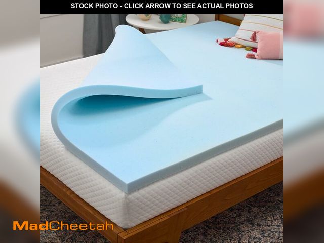 Lot 74-13331575 - LINENSPA Memory Foam Mattress Topper - 2 Inch Gel Infused Memory Foam - Plush Feel - Cooling and Pre...