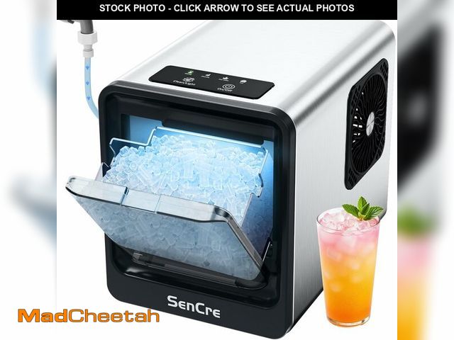 Lot 74-13710483 - SenCre Nugget Ice Maker Countertop with Auto Water Refill, 42lbs/Day Stainless Steel Ice Machine wit...