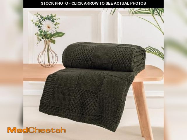 Lot 74-12118794 - NEXHOME PRO Knit Throw Blanket,Classical Checkered Blanket for Couch,Cozy Warm Knitted Throw Blanket...