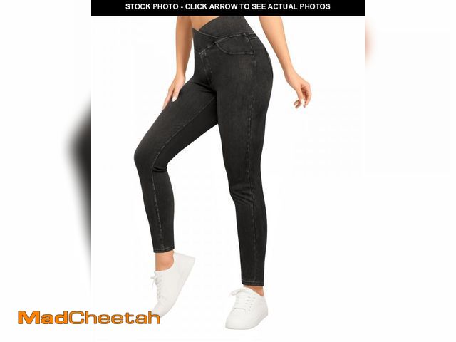 Lot 74-12345312 - CLOZOZ Jeggings for Women High Waisted Stretchy Skinny Jeans V Cross Pull On Tummy Control Leggings ...