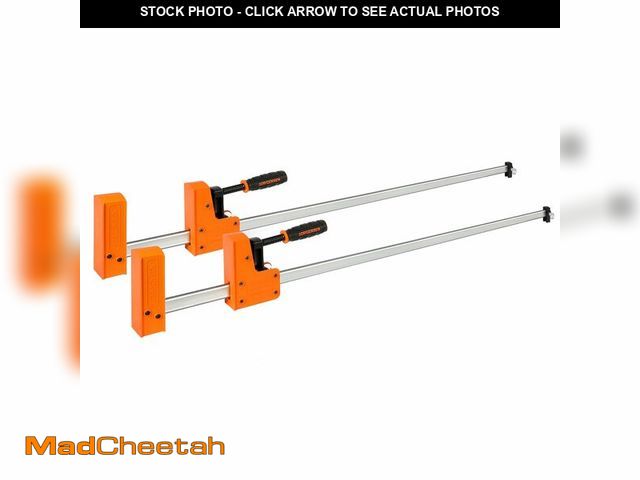 Lot 74-13069084 - JORGENSEN 48-inch Bar Clamps, 90ÃÂ°Cabinet Master Parallel Jaw Bar Clamp Set, 2-pack - UNUSED