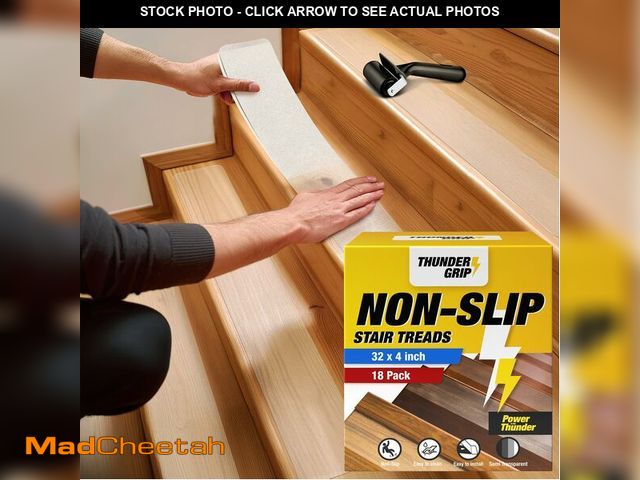 Lot 74-13948560 - Clear Stair Treads Non-Slip 32"x4" - 18-Pack Indoor Stair Grips Non Slip for Wooden Steps - Anti Sli...