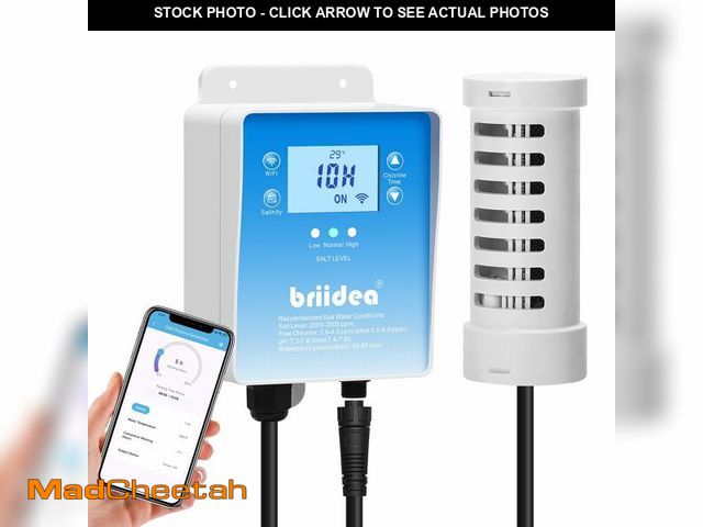 Lot 74-12444336 - WiFi Salt Chlorine Generator, Briidea Chlorine Generator with USA Titanium Salt Cell, APP Monitoring...