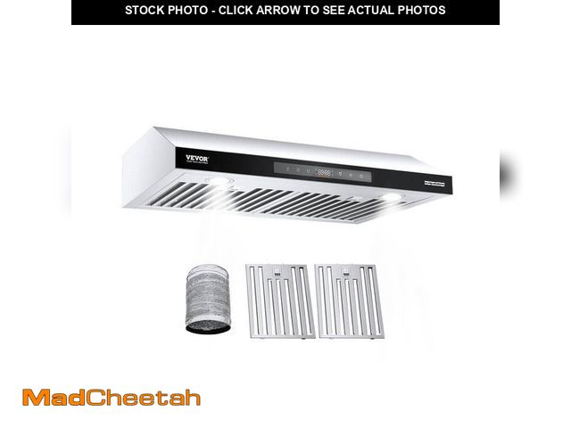 Lot 74-12558224 - VEVOR Under Cabinet Range Hood, 30 in. Kitchen Vent Hood, 900CFM Dual Motors Stainless Steel Stove H...