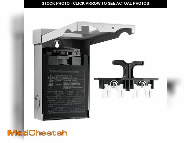 Lot 74-14474249 - CHGAOY 60 Amp AC Disconnect Switch Outdoor 120/240VAC Pull Out Switch - UNUSED