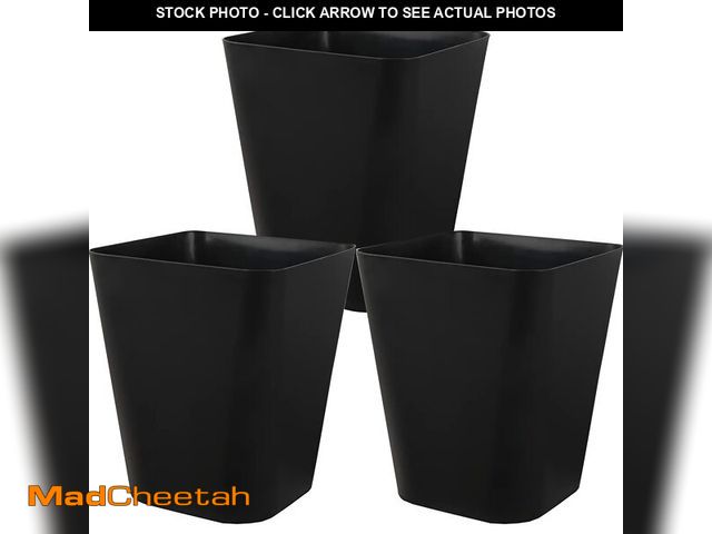 Lot 74-12712711 - Heagoale Small Bathroom Trash Can Plastic Garbage Can Square Waste Basket Trash Bins Container Bins ...