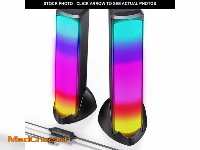 Lot 74-14270720 - OFFSIR Computer Speakers, RGB PC Speakers, Gaming Speakers with Full Screen LED Breathing Light, 2.0...