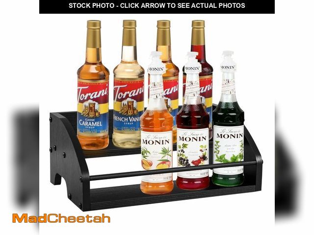 Lot 74-14298071 - HRUSGO Mini Coffee Syrup Rack, 2-Tier - UNUSED