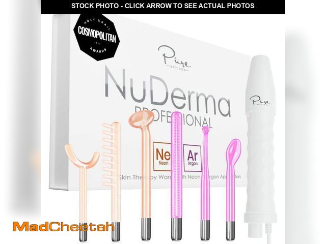 Lot 74-11554479 - NuDerma Professional Skin Therapy Wand - Portable Skin Therapy Machine with 6 Neon &amp; Argon Wands...