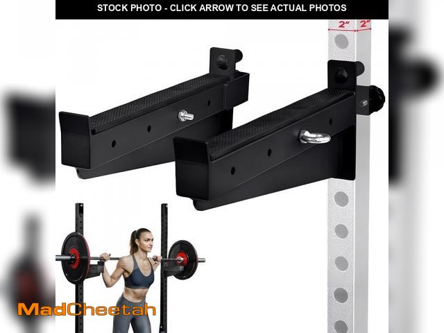 Lot 74-12519779 - *SEE DETAILS* Yes4All Premium Barbell Safety Catches/Spotter Arms 2x2 - Adjustable Height Heavy-Duty...