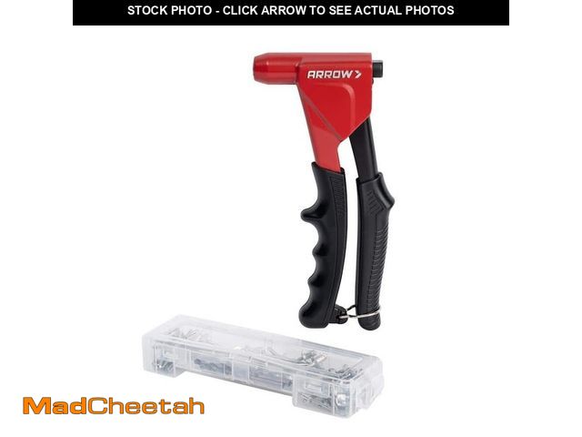 Lot 74-13692836 - Arrow Headless 1-Handed Swivel Rivet Tool Kit in Storage Box - UNUSED