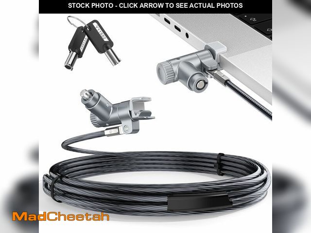 Lot 74-13987533 - AboveTEK Laptop Locking Cable for MacBook Pro 14/16 (2021Ã¢â¬â2024), Anti-Theft Keyed Laptop Secu...