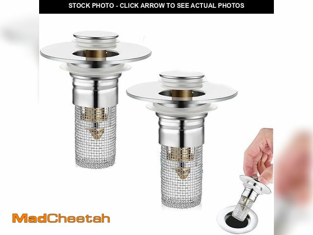 Lot 74-12698609 - Bathroom Sink Stopper Hair Catcher, Universal Drain Filter with Hair Strainer, Universal Bathroom Si...