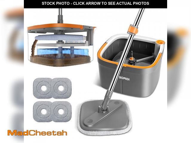Lot 74-12218662 - Mop and Bucket Set, Spin Mop with Separate Dirty Water System, Deep-Cleaning Mops for Floors, Versat...