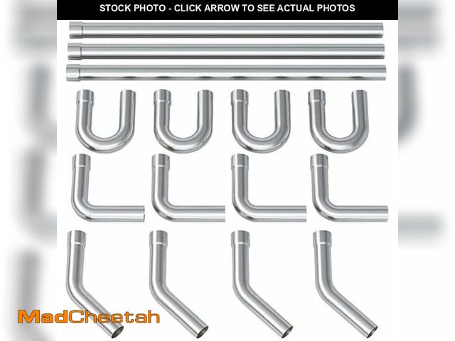 Lot 74-13012334 - A-KARCK Stainless Steel Mandrel Bends 16 Pcs, 3 Inches 304 Stainless Steel DIY Custom Exhaust Tubing...