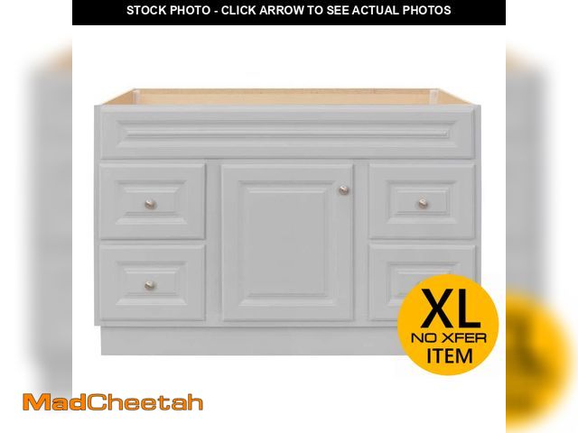Lot 74-12649512 - Glacier Bay Hampton 48 in. W x 21 in. D x 33.5 in. H Bath Vanity Cabinet without Top in Dove Gray - ...