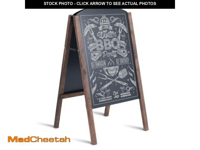 Lot 74-12155774 - Wooden 31.5' a-Frame Chalkboard Sign - UNUSED