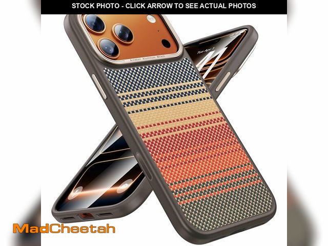 Lot 74-12703293 - Maledan for iPhone 17 Pro Max Case Carbon Fiber &amp; Shockproof TPU Compatible with MagSafe, Magnet...