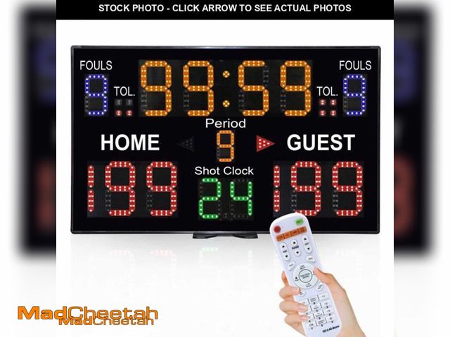 Lot 74-11944225 - YZ Battery Powered Electronic Basketball Scoreboard Timers with Shot Clock, 12/14/24/30S Custom Shot...