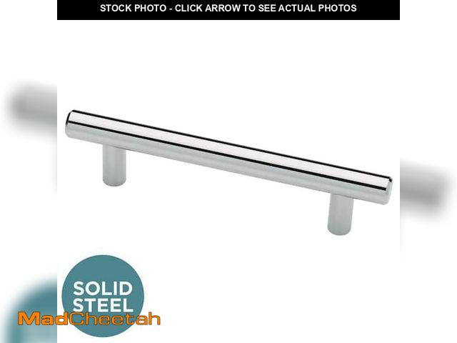 Lot 74-12533204 - Liberty 4-Pack Solid Bar 3 in. (76 mm) Modern Chrome Cabinet Drawer Bar Pulls - UNUSED