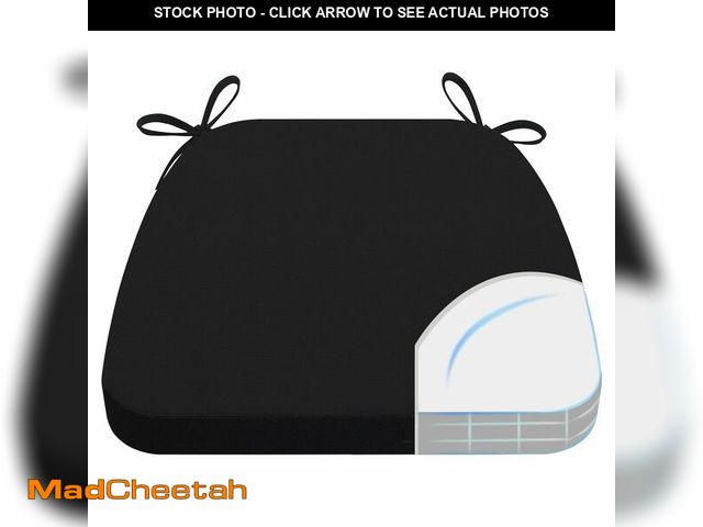 Lot 74-14330653 - AAAAAcessories D-Shaped Chair Cushions, 2" Thick Dining Chair Pads with Ties and Removable, Machine-...