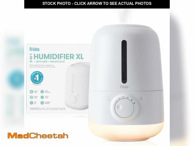 Lot 74-14107389 - *DIRTY* Frida Baby 3-in-1 XL Top Fill Humidifier for Bedroom, Cold &amp; Flu Relief, 6L Tank Cool Mi...