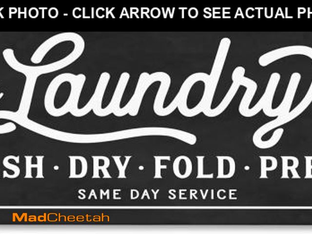 Lot 74-12096511 - Stupell Industries Vintage Laundry Sign Cursive Typography Canvas Wall Art, 20x48, Multi-Color - UNU...