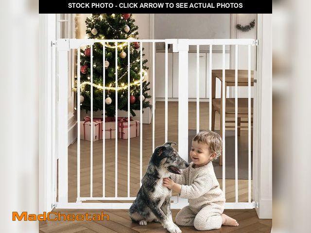 Lot 74-14325311 - Baby Safety Gate, Caveen Extra Tall 36'', 29.5-46'' Wide Baby Gate Stairway and Hallway, for Ages 6 ...