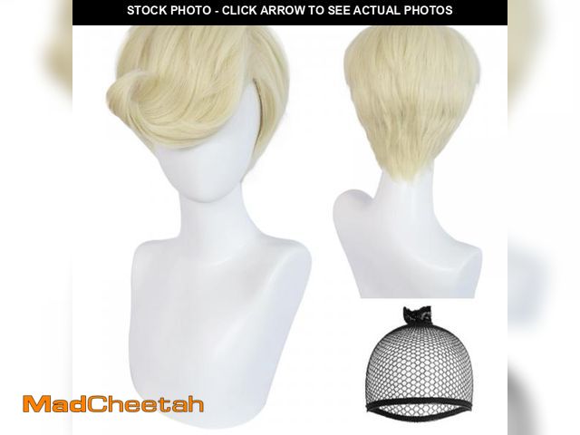 Lot 74-12407125 - IMEYLE St Peter Wig Hotel Wig Cosplay Short gold Wig for Men Kawaii Cartoon Wig Synthetic Cosplay Wi...