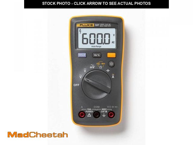 Lot 74-12102457 - FLUKE 107 ESP Palm-sized Digital Multi-meter, CAT III 600-Volt - UNUSED