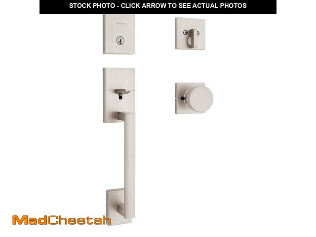 Lot 74-13774143 - Kwikset San Clemente Single Cylinder Low Profile Door Handleset w/Square Pismo Knob featuring SmartK...