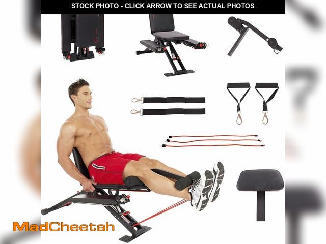 Lot 74-12980673 - TOTAL FLEX L with Performance Pack Folding Weight Bench &amp; Exercise Bench Press Rack - Fitness Be...