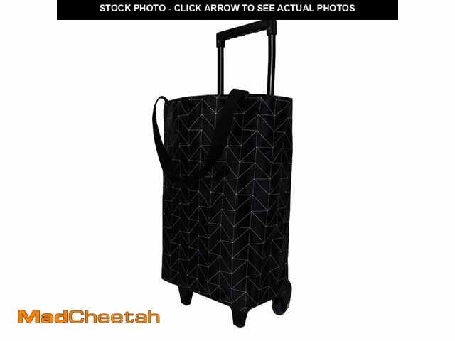 Lot 74-14272381 - Small Collapsible Shopping Cart,Shopping Cart with Wheels,Folding (XBlack6) - USED