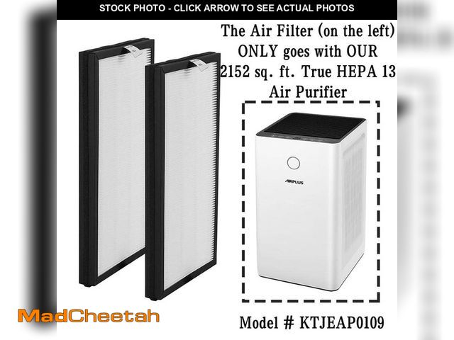 Lot 74-12920279 - Edendirect Air Purifier Replacement Filters, True HEPA H13, for Wildfire, Dust, Pollen, 1 Set 2 PCS ...