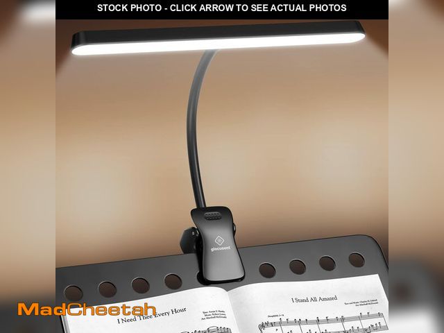 Lot 74-13625274 - Glocusent Super Bright Eye-Caring Music Stand Light, Clip on Piano Lamp with 3 Colors &amp; 5 Bright...