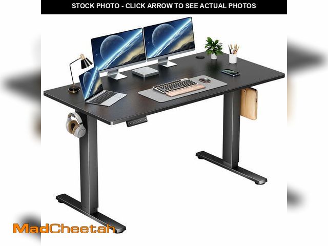 Lot 74-13816091 - edx Electric Standing Desk, Height Adjustable Desk, 55 x 24 Inches Ergonomic Stand up Desk with Memo...