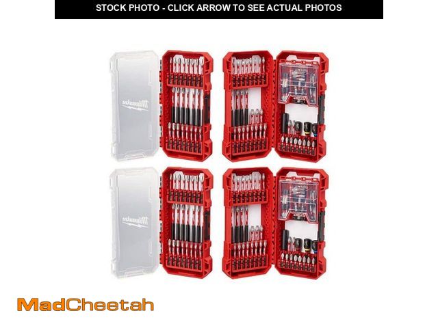 Lot 74-13868055 - Milwaukee SHOCKWAVE Impact-Duty Alloy Steel Screw Driver Bit Set (200-Piece) - UNUSED