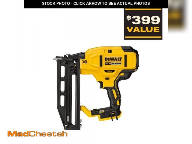 Lot 74-12032084 - DEWALT 20V MAX XR 16-Gauge Lithium-Ion Cordless Finish Nailer (Tool Only) - UNUSED
