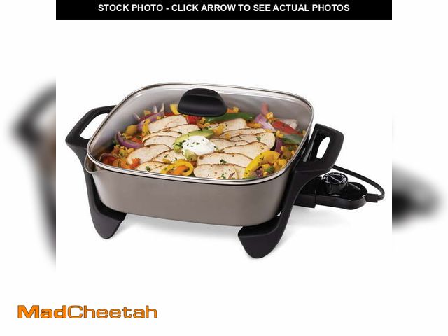 Lot 74-12885554 - Presto 12-inch Ceramic Electric Skillet with Glass Cover,  07120 - UNUSED