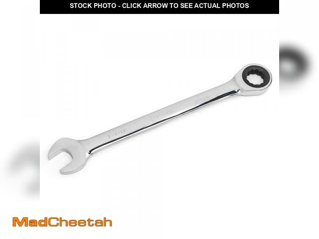 Lot 74-12032182 - *SEE DETAILS* Husky 1-1/8 in. Ratcheting Combination Wrench (12-Point) *SEE DETAILS*  - USED