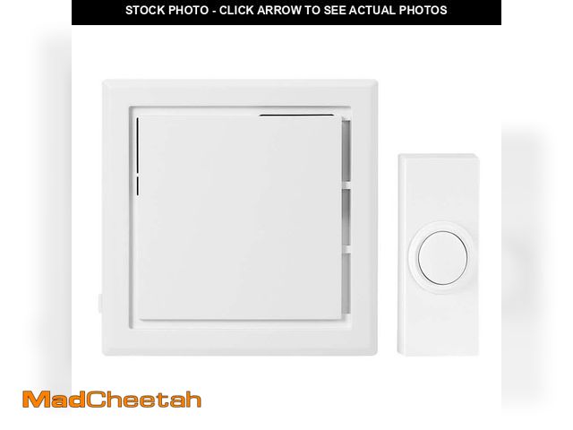 Lot 74-12557203 - *MISSING PUSH BUTTON* Defiant Wireless Plug-In Doorbell Kit with 1 Push Button, White *MISSING PUSH ...