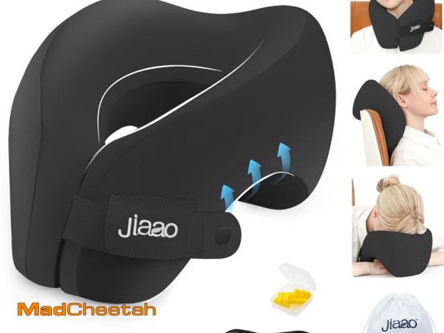 Lot 74-12327835 - jiaao Travel Neck Pillow, Advanced Neck Support for International Flights, 3D Eye Masks, Ear Plugs a...