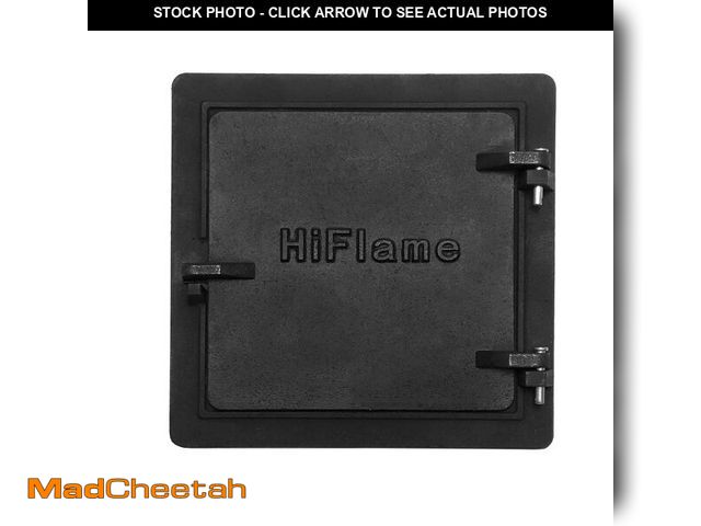 Lot 74-12454415 - Hi Flame Fireplace Cast Iron Chimney Clean Out Door 8 by 8 Inch - UNUSED