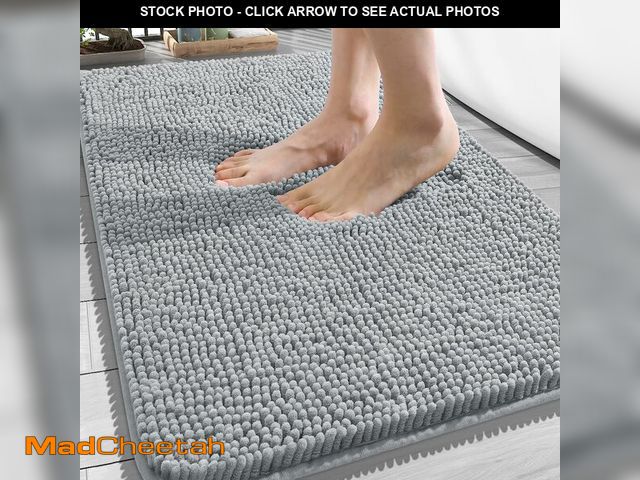 Lot 74-14212007 - OLANLY Bathroom Rugs 34x21, Extra Soft Absorbent Chenille Bath Rugs, Rubber Backing Quick Dry, Machi...